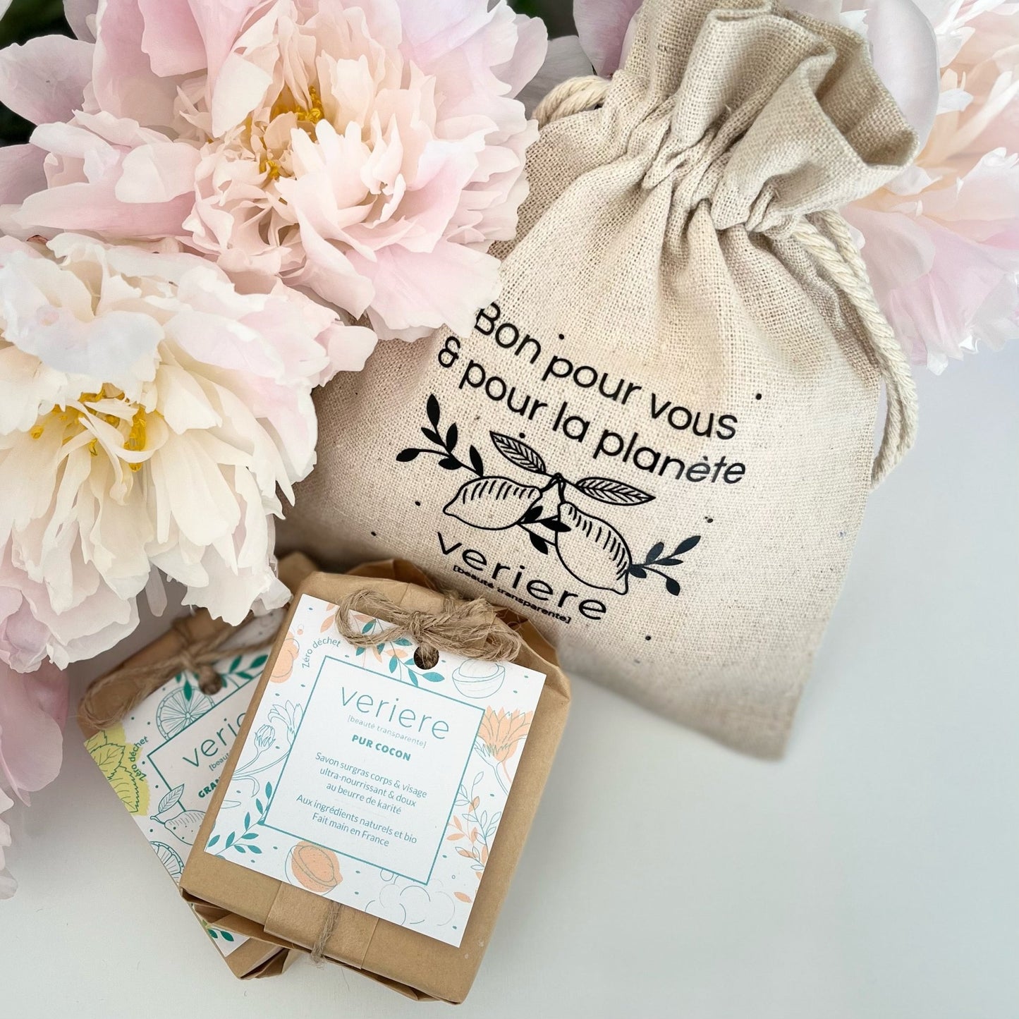 Eco-friendly gift bag in natural linen