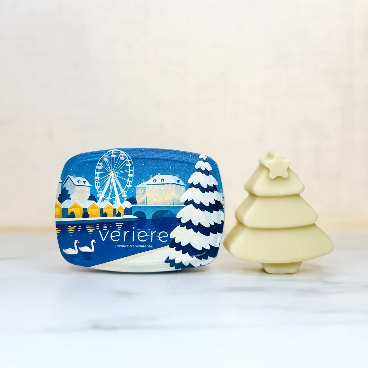 Boîte à savon et son savon local Noël