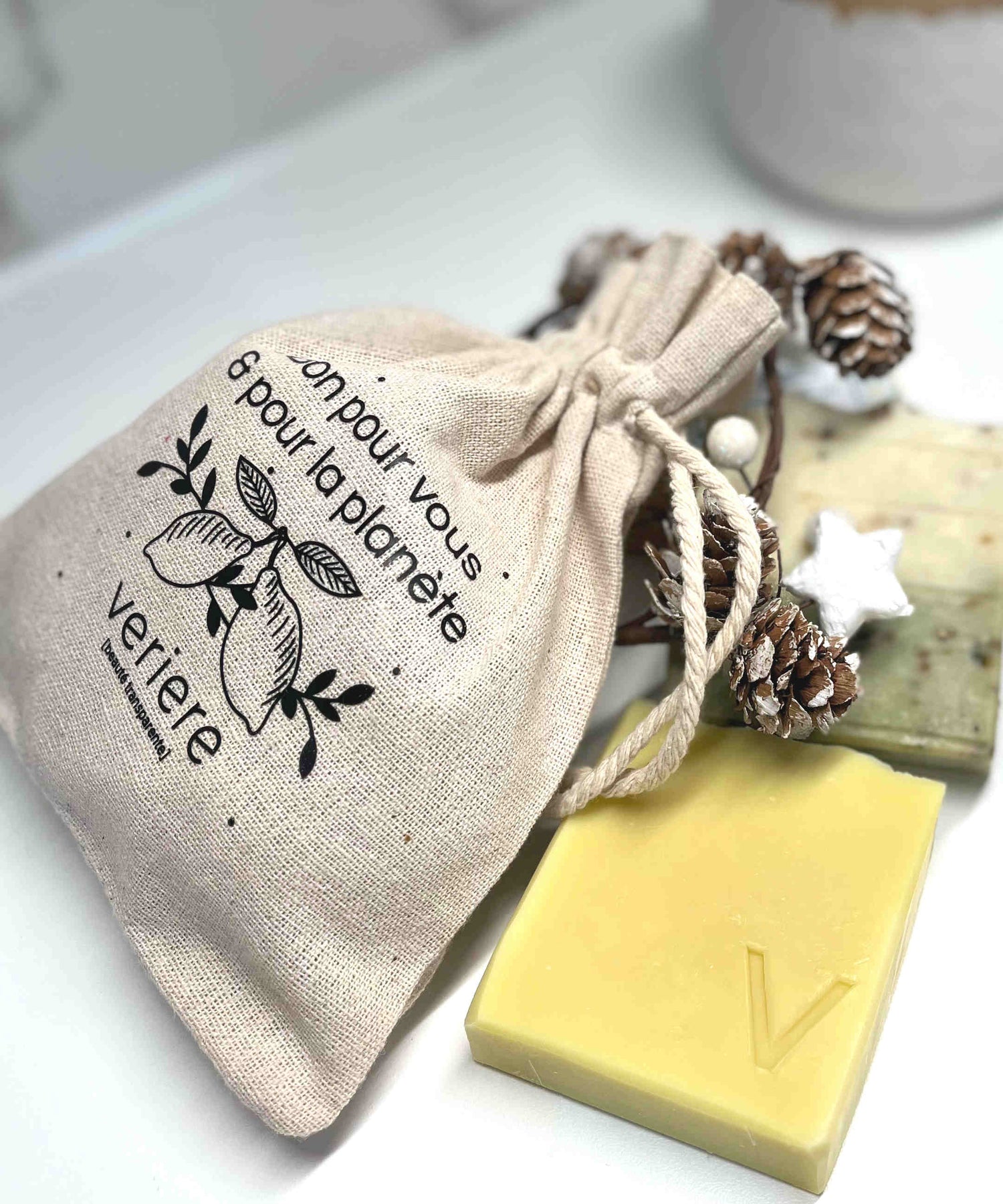 pochon cadeau Pochon cadeau en tissu écologique (Lyocell) - made in France  - Quintessence