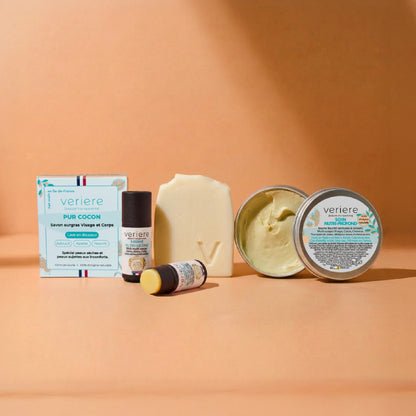 Routine Naturelle Peaux sèches Visage & Corps | Savon + Stick + Soin