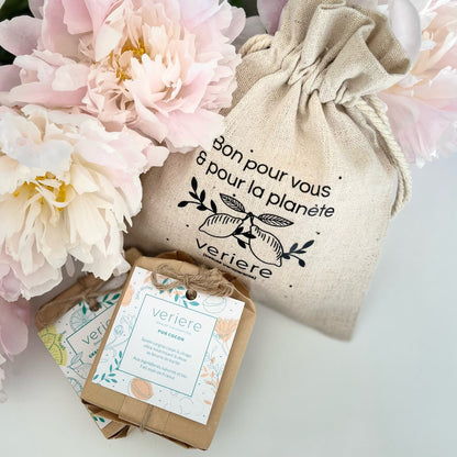 Bolsa de regalo ecológica en lino natural.