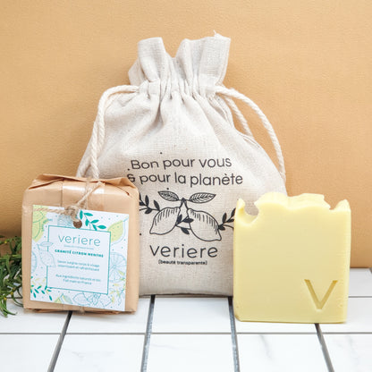 Bolsa de regalo ecológica en lino natural.